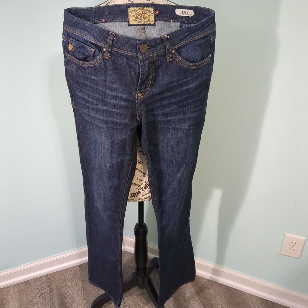 Dear John Bootcut Jeans Envy Curvy Boot Women Size 26 Cowboy Blue Cowgirl Retro